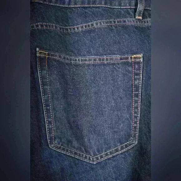 TOPSHOP Medium Blue  Cotton Denim Mom Straight Relaxed Jeans 34x30 Turkey - Picture 3 of 8